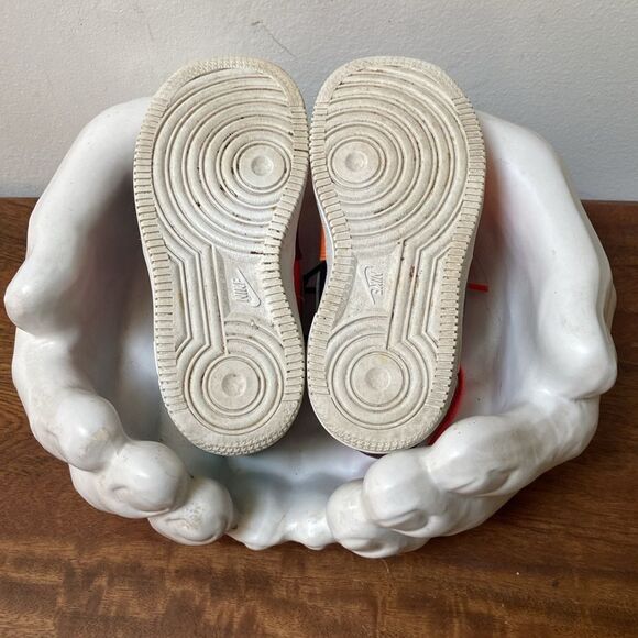 Nike Air Force One LV8 Kids' Mismatched Sneakers - Black, Purple, Orange - Picture 11 of 12